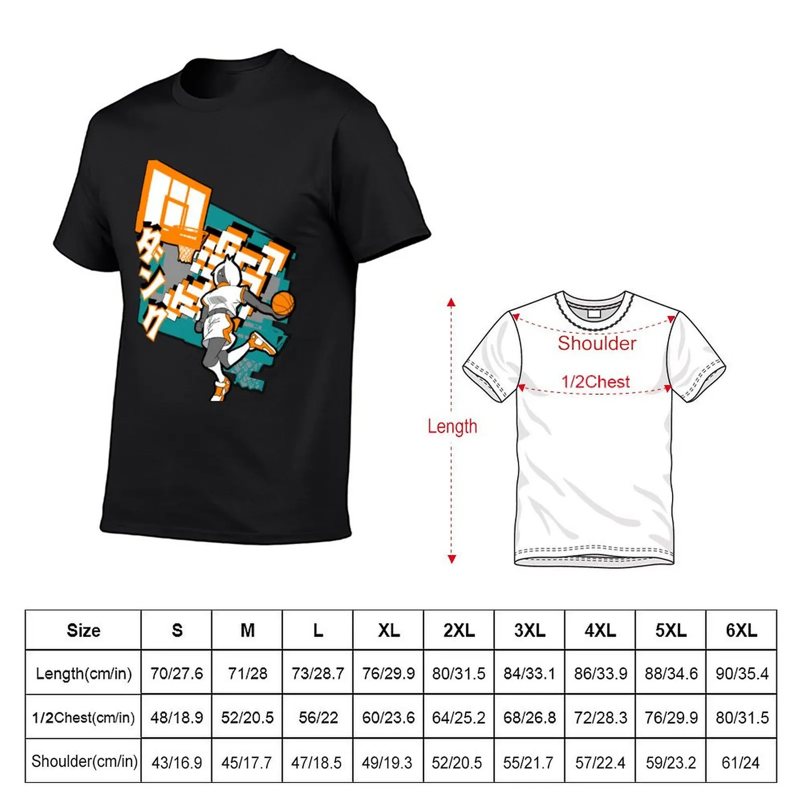 Anime Girl Basketball Dunk T-Shirt kawaii clothes anime mens graphic t-shirts hip hop