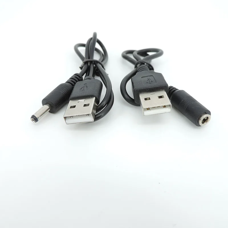 Kabel pengisi daya USB A 2.0 Male Plug ke 1.35x3.5mm DC Power jack Male Female kabel pengisian daya DC L1