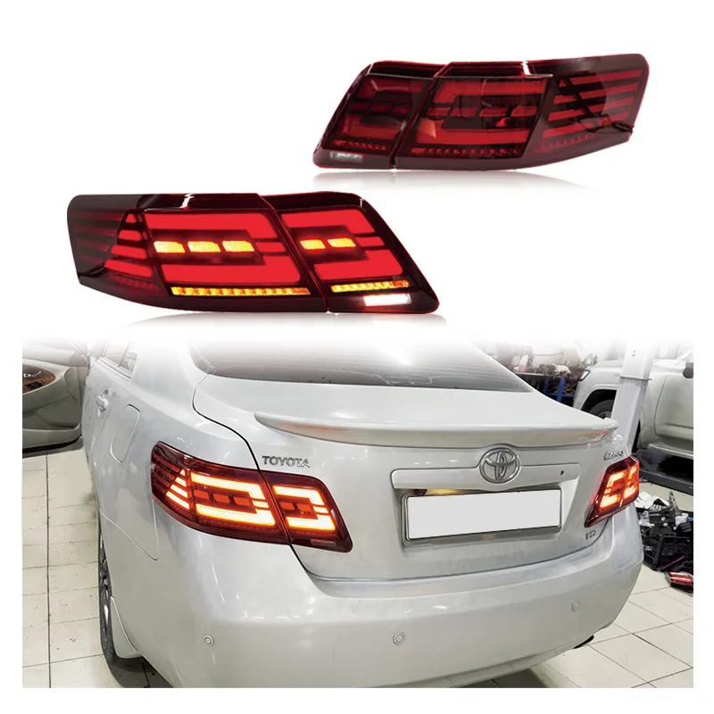 

LED Tail Lights For Camry 2007-2011 Red Black Animation Rear Lamps