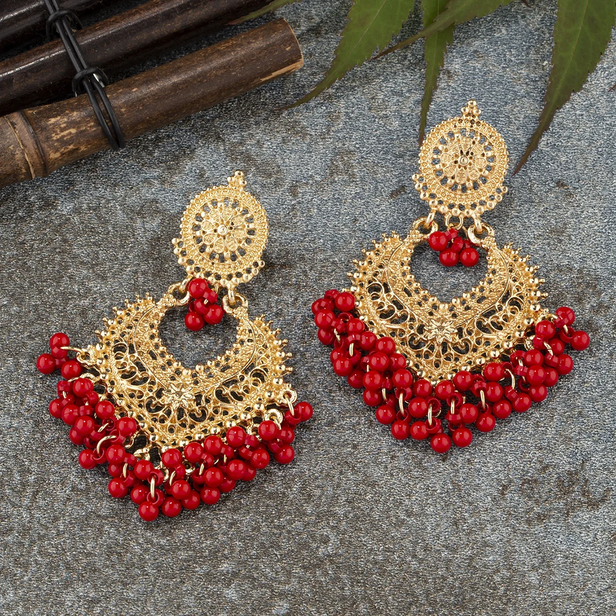 ALA Rising|D Simia Retro Ethnic Style Alloy Small Bell Pendant Tassel Earrings For Girl Luxury Design Gorgeous Accessory