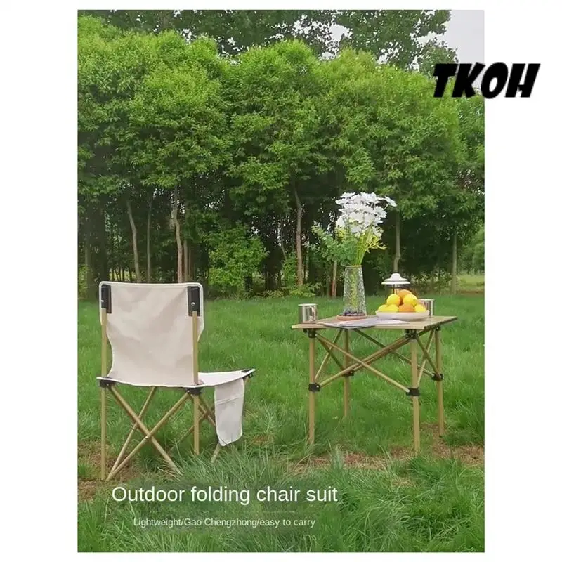 

TKOH-Small Outdoor Folding Chair, Camping Picnic Chair, Ultra-Light Portable Artist Sketching Chair
