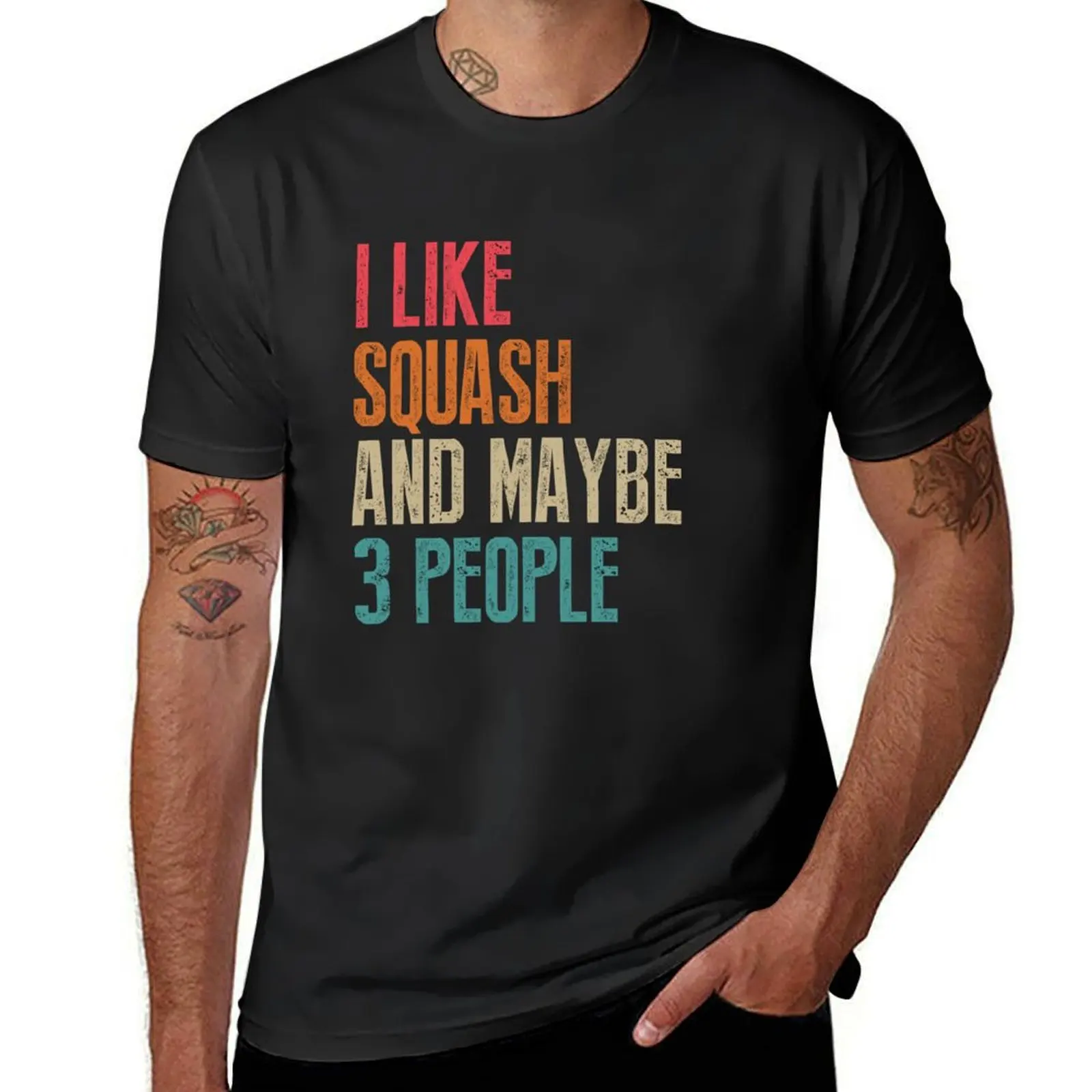 

I like Squash and maybe 3 people funny Squash lover vintage T-Shirt sweat Blouse tops Men's t-shirt