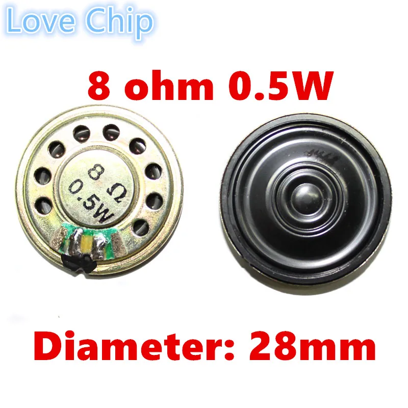 

10pcs New Original Ultra-thin Mini speaker 8 ohms 0.5 watt 0.5W 8R speaker Diameter 28MM 2.8CM thickness 5MM Loudspeaker