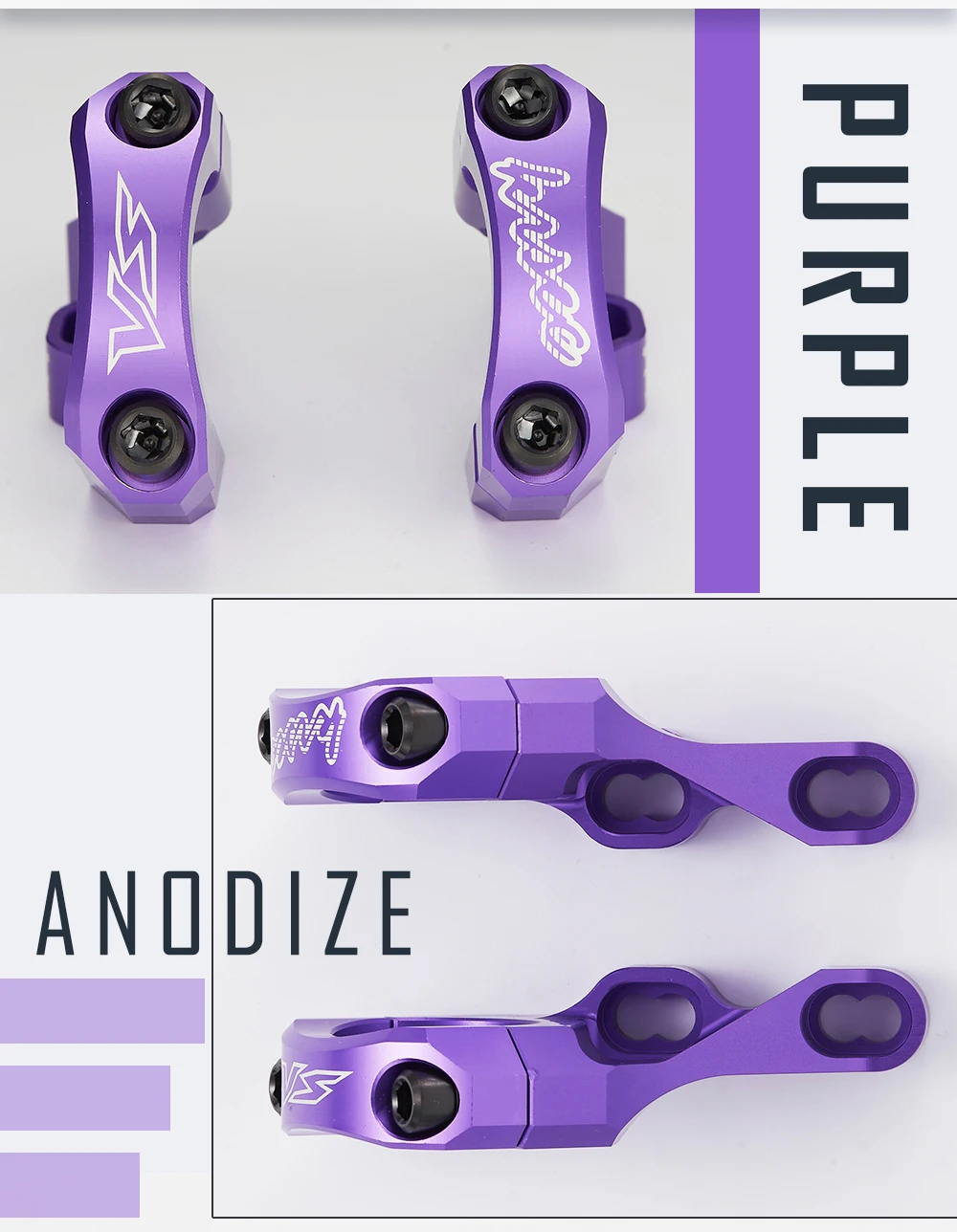 KRSEC MTB Fahrradvorbau + TC4 M6 Schrauben CNC Aluminiumlegierung Downhill Fahrradlenker 31,8mm DH/AM/FR Fahrradzubehör – Detail 10