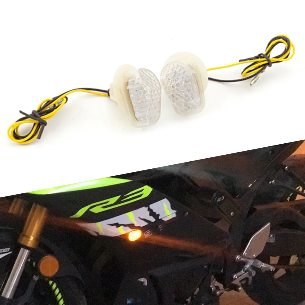 

2PC LED Turn Signal Flush Mount For Yamaha YZF R1 R6 YZF R6S FZ1S FAZER 1000 FZ6S FAZER 600 Motorcycle Turn Signal Light Blinker