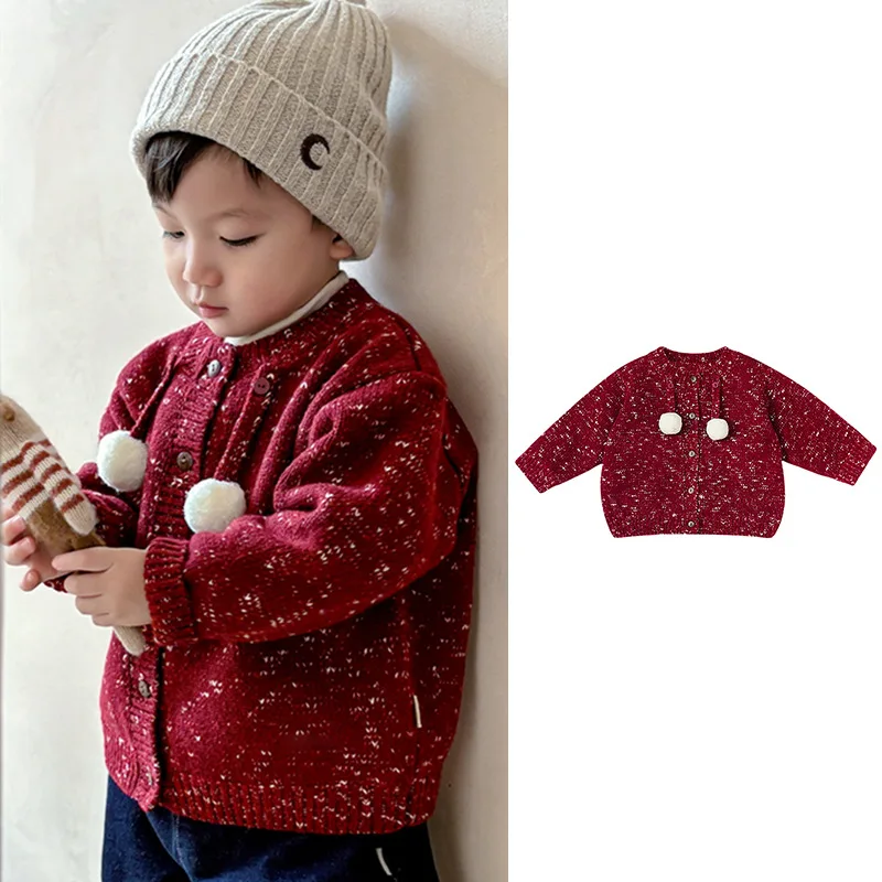 

Children's Clothing Knitted Cardigan Infant & Toddler Wool Blend Shirt Autumn Winter Boys Girls Sweater Coat