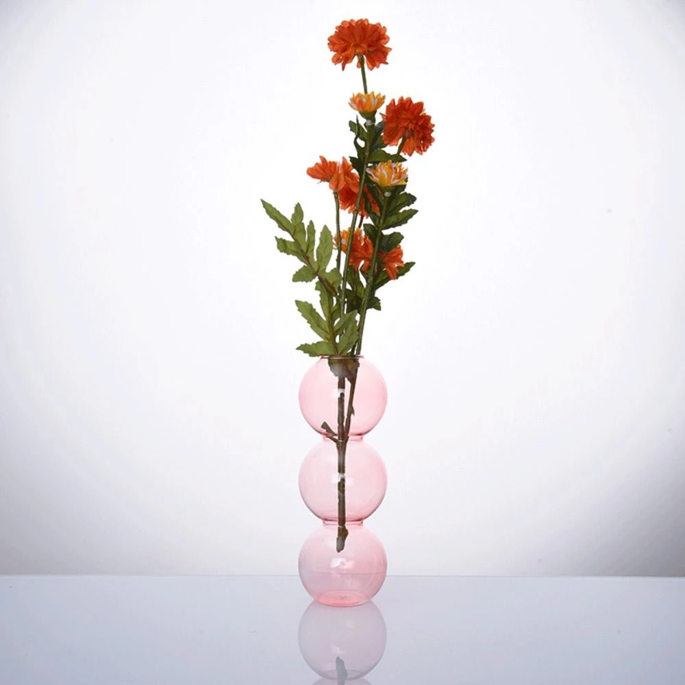 Table Decoration Romantic Glass Vase Simple Creative Hydroponic Flower Pot Funny Modern Spherical Flower Vase Christmas