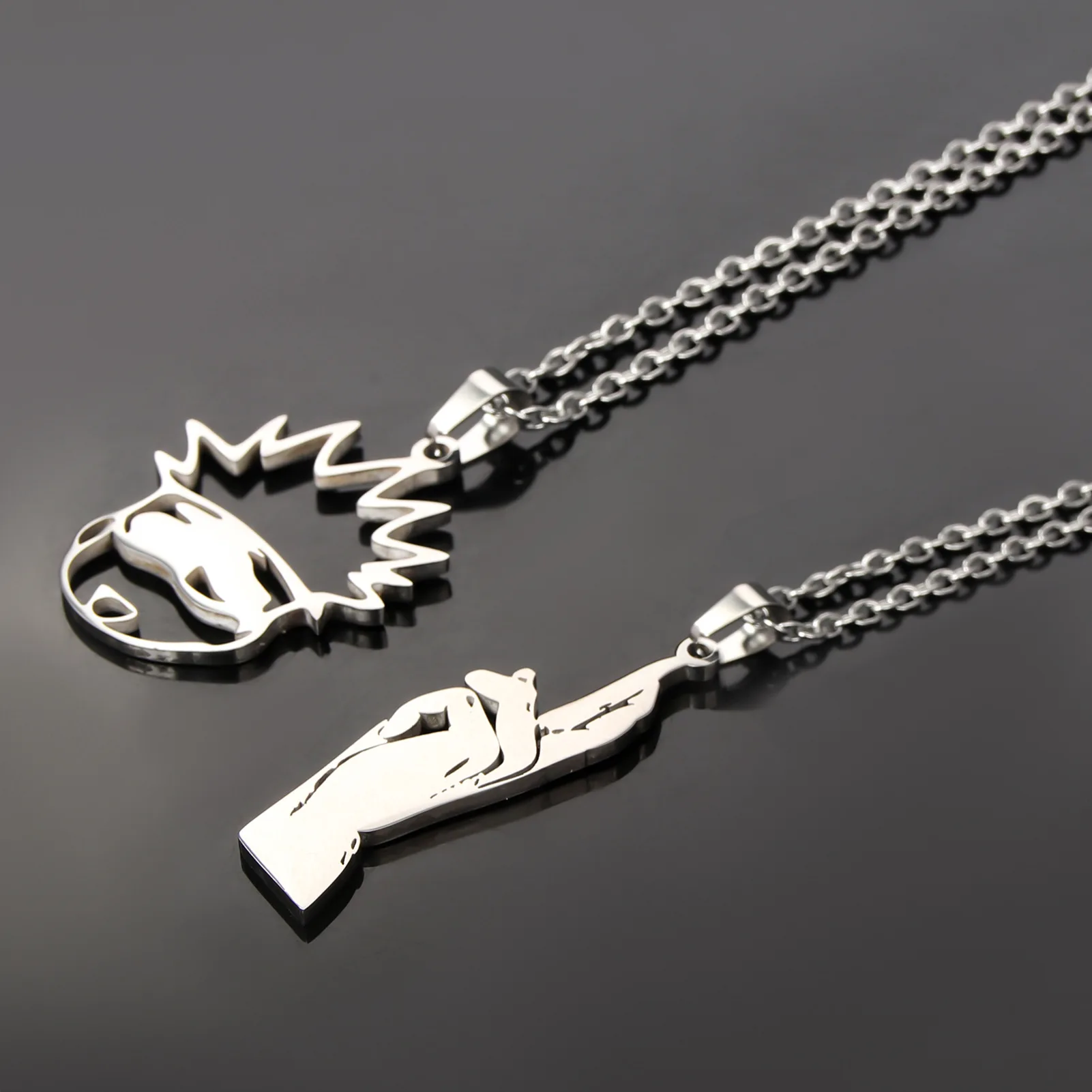 Anime Jujutsu Kaisen Stainless Steel Necklace Itadori Yuji Fushiguro Megumi Cartoon Metal Chain Necklace Cosplay Fans Gifts Jewe