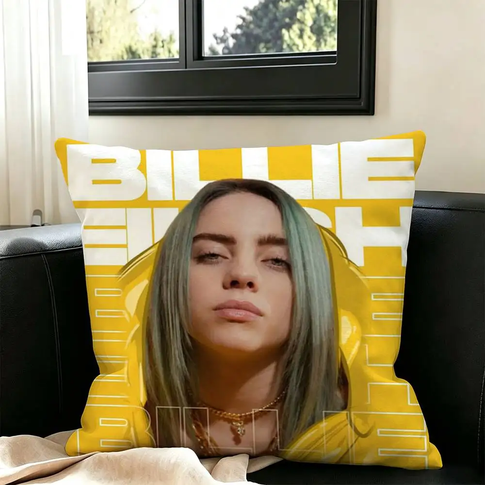 Dark Princess Billie Eilish-hh  Square Double-Sided printed Pillow Case Bedroom Bedside Pillow Sofa Cushion Cover