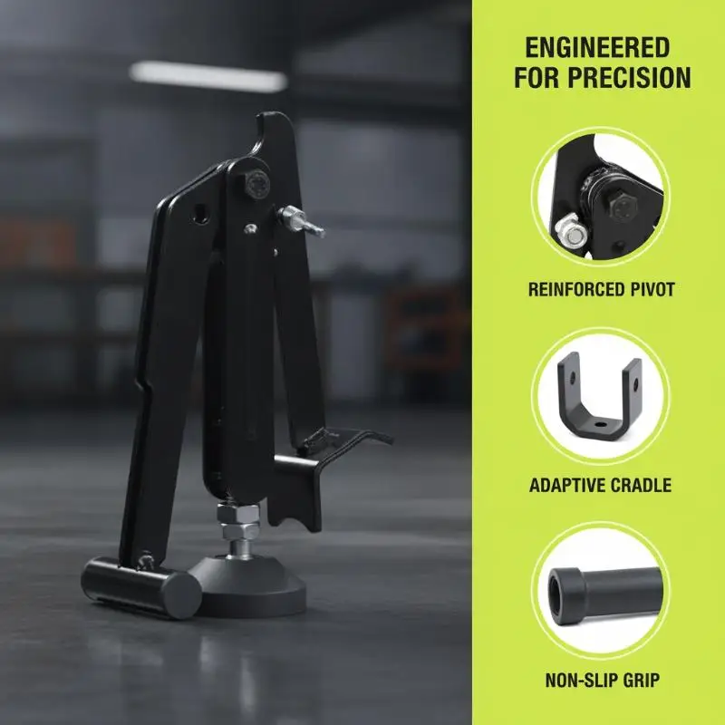 Foldable Single Swingarm Moto Paddock Stand Heavy Duty Bracket for Motorcycle Chain Cleaning Repair Home Garage Use