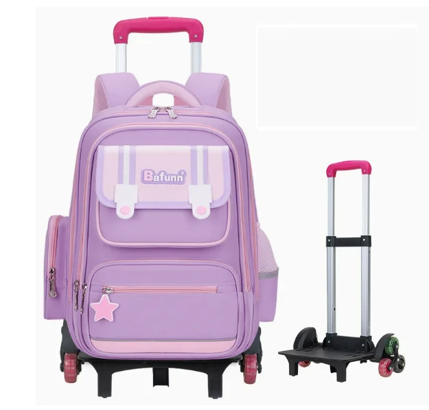 School wheeled backpack Bag For Girls School Trolley backpacks bags for boys primary school Children School Rolling backpacks