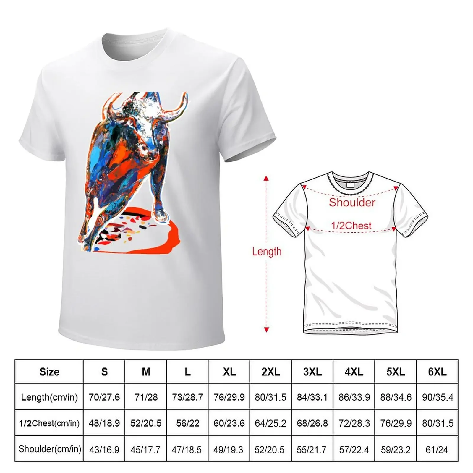 Taureau by Natalia Kuruch T-Shirt boys animal print hippie clothes customs mens tall t shirts