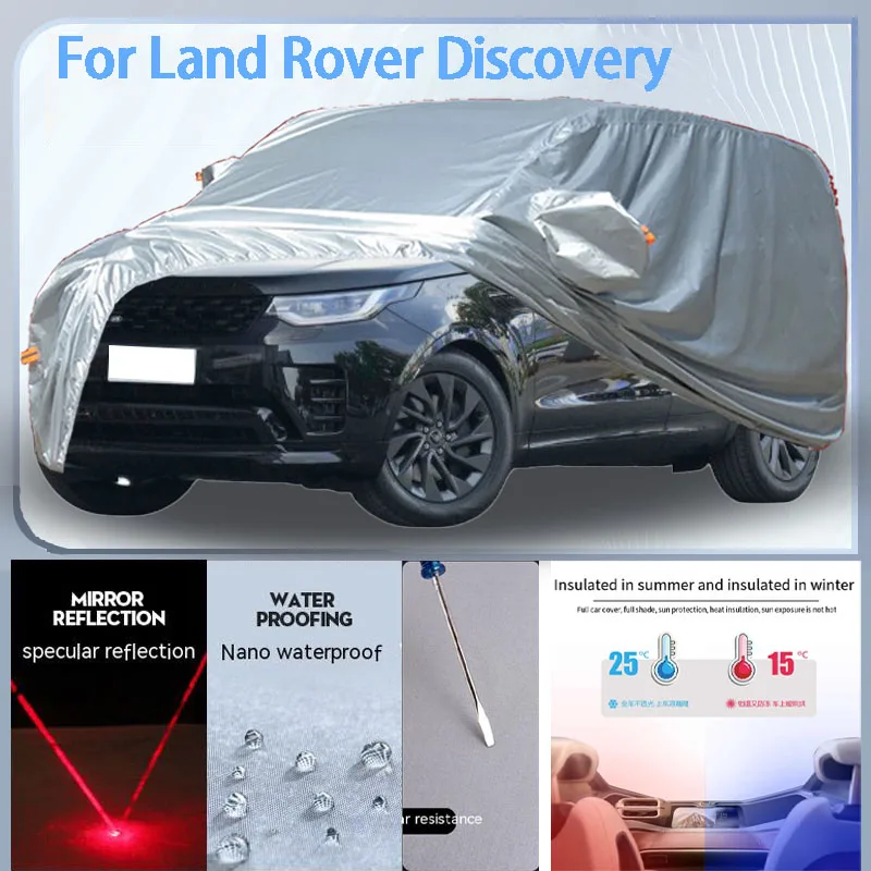 For Land Rover Discovery Full Car cover with UV protection and Winter Insulation roles,Rainproof,Snowproof Ati-frost properties.