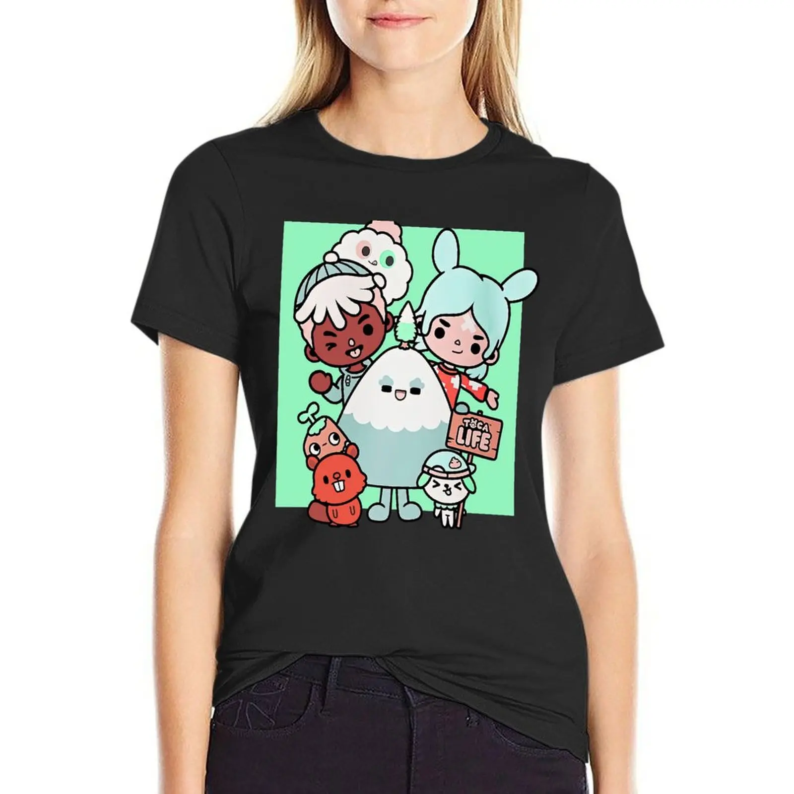 

Colorful Toca Boca world T-Shirt lady clothes quick drying spring clothes Women 2024