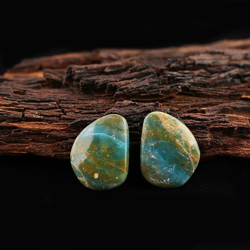 AAA+Artisan-Crafted Round Blue Opal Pendants Beads, Genuine Natural stones beads, Unique Stones for jewelry & DIY Earring Beads