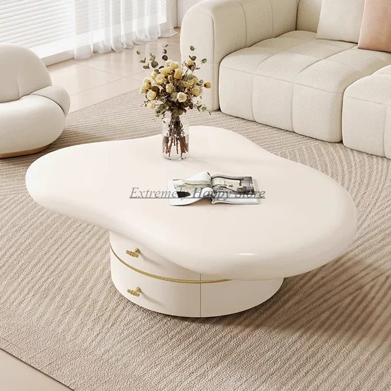 

Мобильные ящики Журнальный столик Дизайнерский роскошный современный ресторанный центр Минималистичный эстетический Mesa Salontafel Бежевая мебель для дома