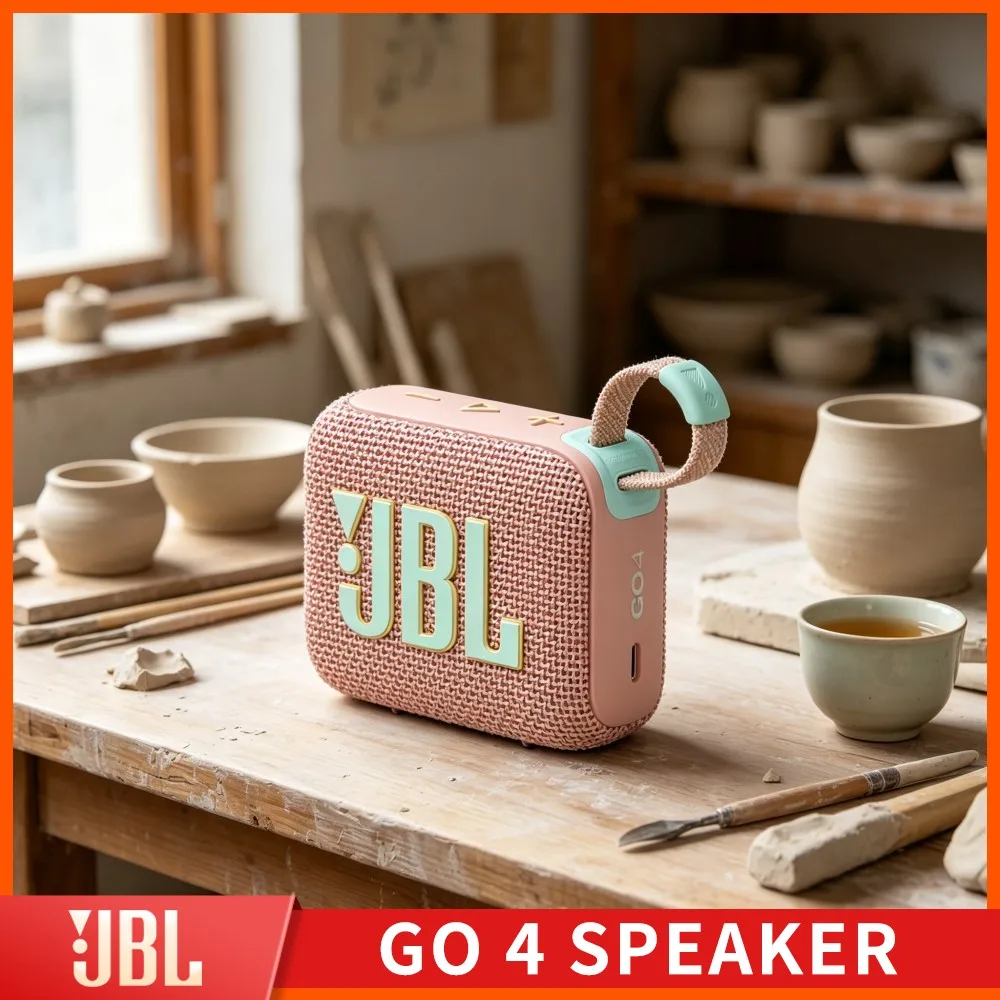 Altavoz Bluetooth JBL GO4 con Sonido Nítido, RGB, Manos Libres, Resistente al Agua IP67, para Gimnasio, Jardín, con Bajos Potentes, para Móviles, Tablets y PC