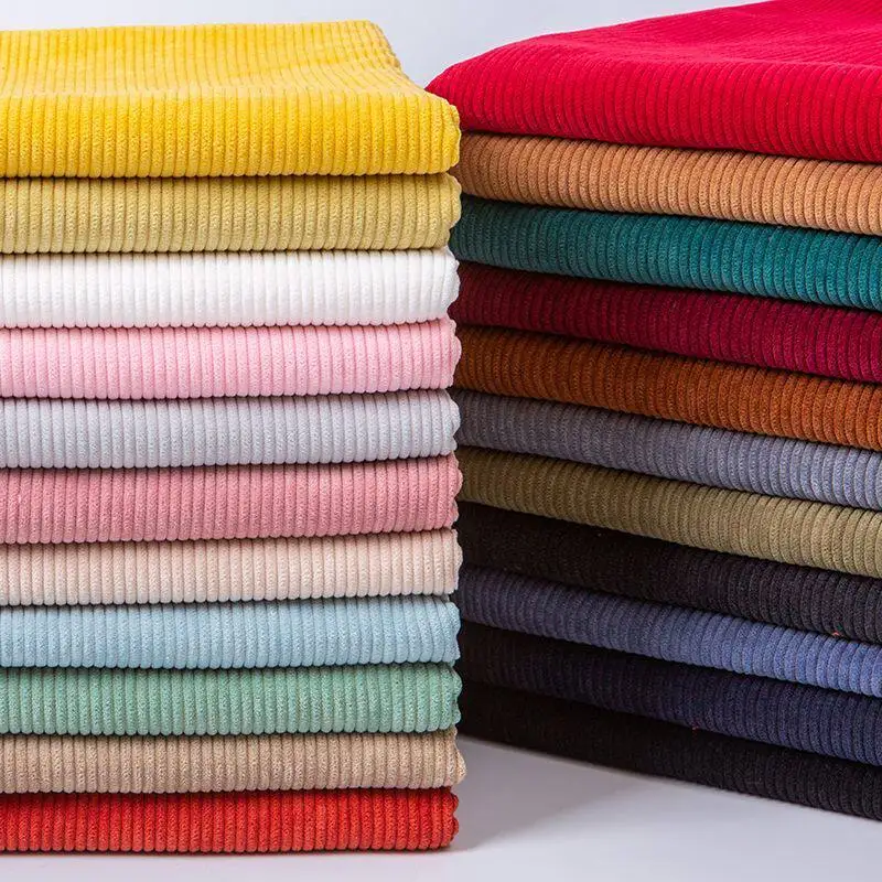 

50*150cm Corduroy Fabric Solid Color Stripe For Sewing Apparel Overcoat Skirt Pillow Bed Sheet Cover Clothes Lining Home Textile