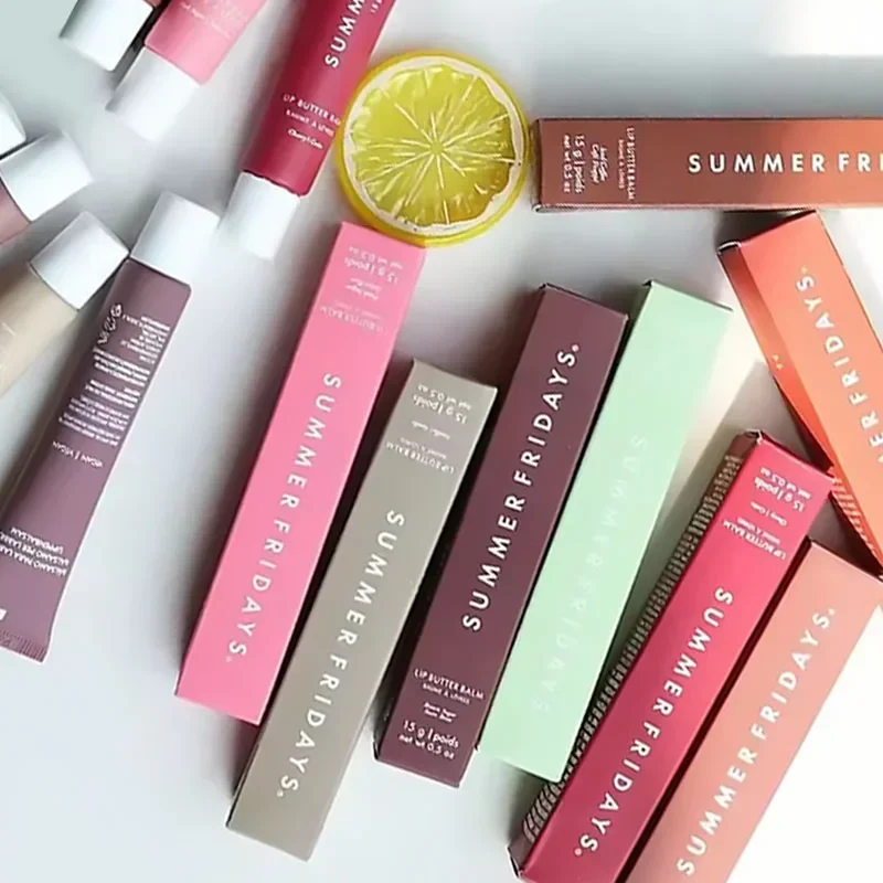 2025 moda verano viernes brillo de labios bálsamo labial hidratante suave labios cosméticos cacao caliente pastel de cumpleaños maquillaje cuidado de los labios