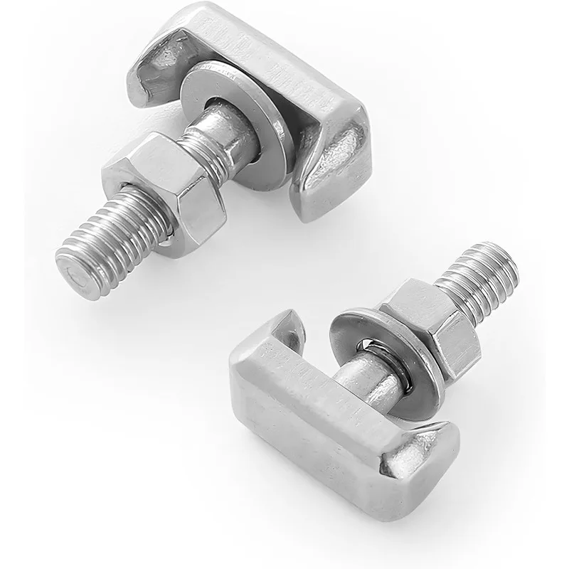 2/4/6/8pcs M6 Replacement Battery Terminal Screws Battery T Bolt Terminal Clamp Stainless Steel Battery T Bolt Terminal Clamp