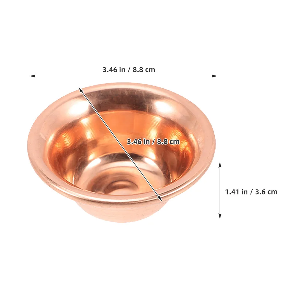 7Pcs Chinese Copper Offering Bowl Set Tibetan Buddhist Meditation Decor Burner Smudge Plate Prayer Ceremony view 3