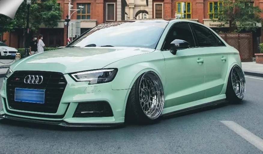 لأودي A3/S3 2014-2020 ReaI ألياف الكربون التنانير الجانبية مجموعة سبويلر