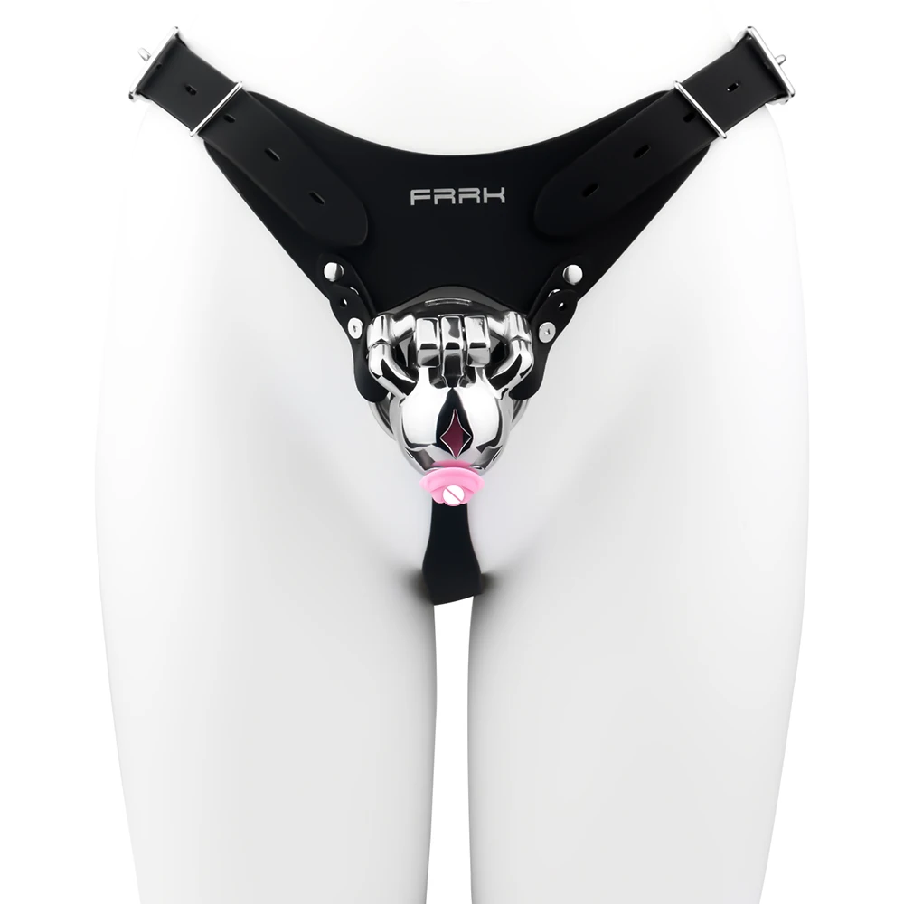 FRKO النيزك الجان سيسي قفص العفة الذكور مع انفصال سيليكون قسطرة الإحليل عبودية حزام SM ألعاب الجنس للرجل Ispozi #4