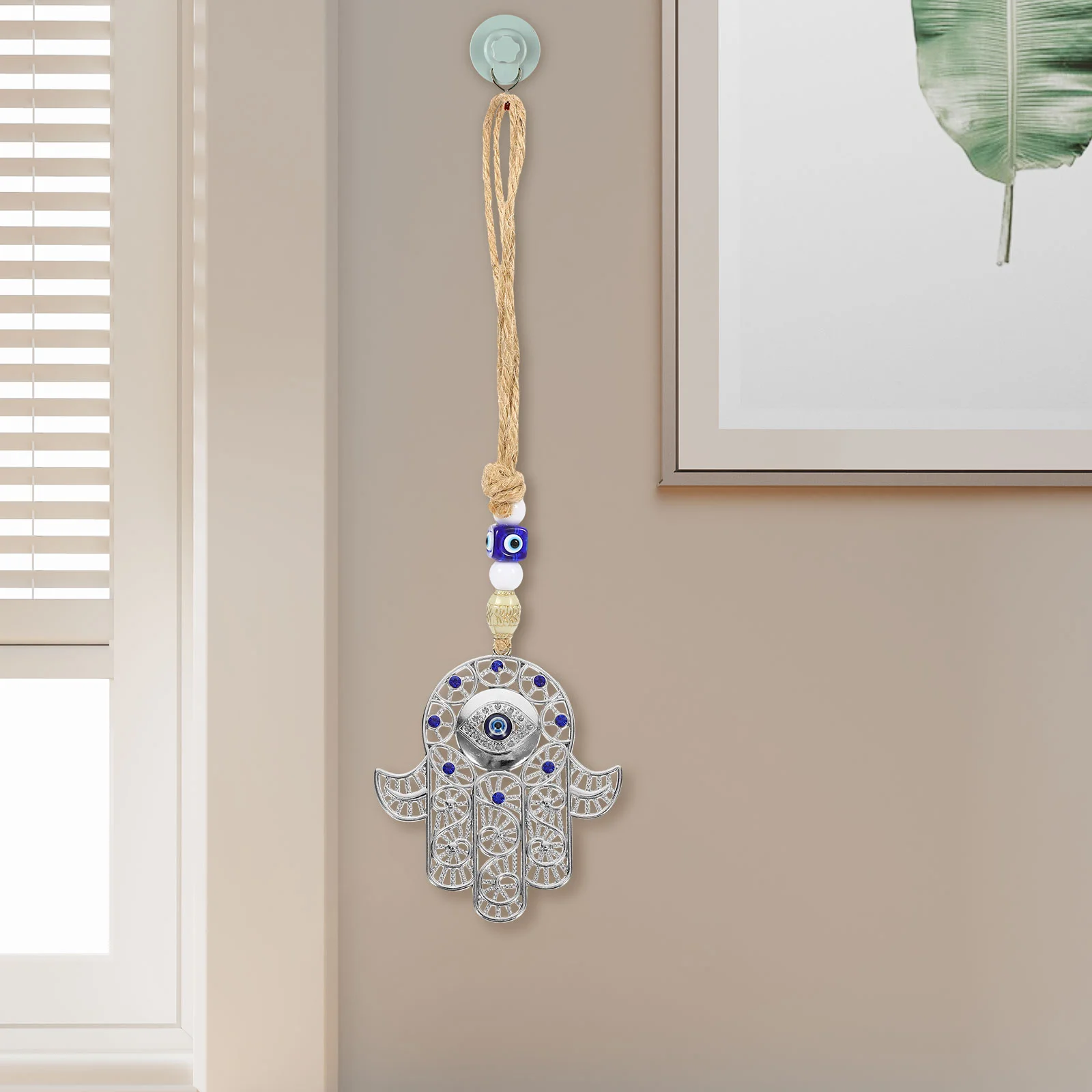 Palm Pendant Turkish Ornament Evil Eye Car Wall Hanging Decoration Blue Hamsa Hand Decorations