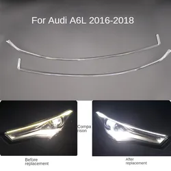 Placa de guía de luz DRL para AUDI, Faro de circulación diurna, Ojo de Ángel, para A6L, C7, PA, 2016-2018