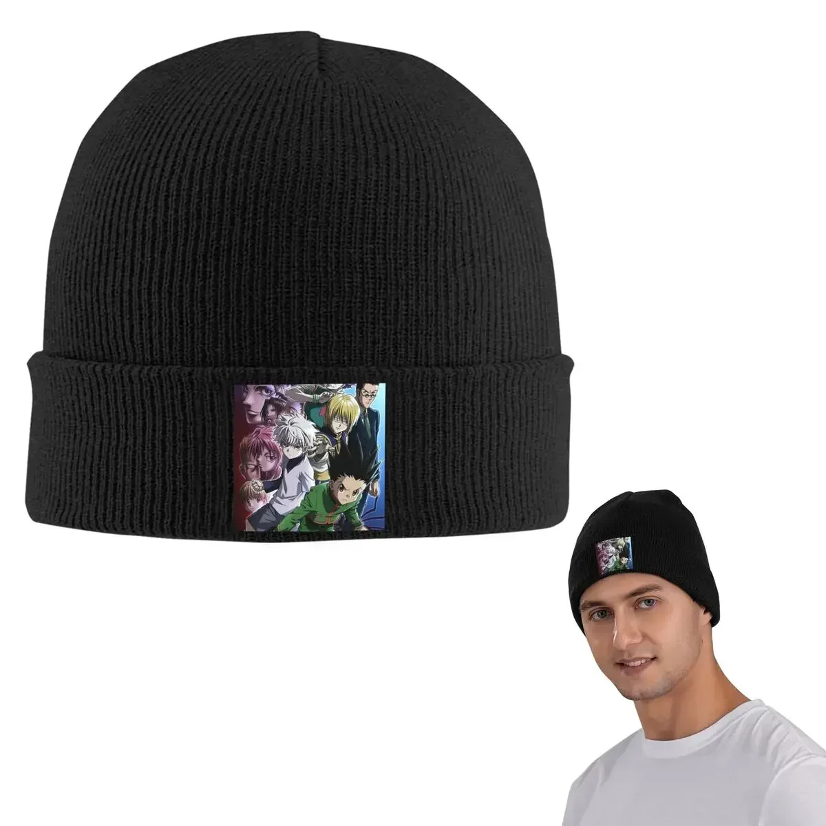 Anime HXH Hunter X Hunter Warm Knitted Cap Fashion Bonnet Hat Autumn Winter Outdoor Beanies Hats For Men Women Adult
