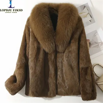 Real Rex Rabbit Fur Coat for Women, Autumn Winter Short Jack...