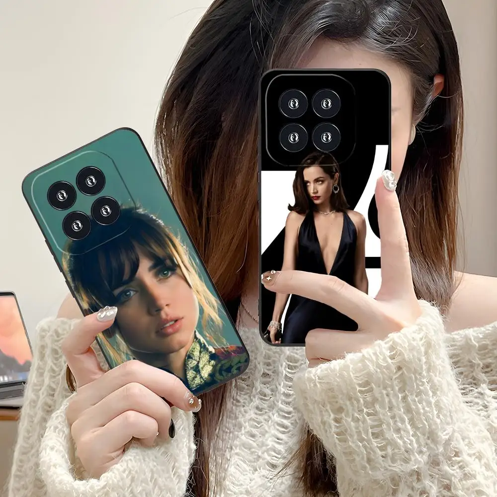Funda de teléfono móvil Ana de Armas para Xiaomi 15 14 13 12 Mi 11 T Ultra Lite Pro S X 5G, funda con impresión colorida, funda bonita de lujo