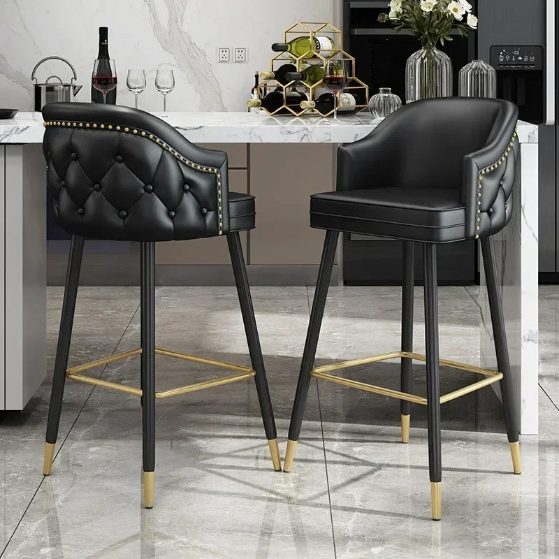 Modern Tabourets De Bar Banks Chair Swivel Stool Chaise Cuisine Chairs High Counter Height Stools Backrest Kitchen Set Home