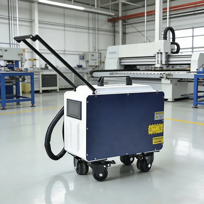 

Лазерная установка для очистки от ржавчины 300 Вт, импульсный волоконный лазер в кейсе, для труб и пластин