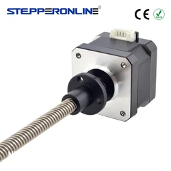 STEPPERONLINE Nema 17 External Linear Stepper Motor 34mm Stack 0.4A Lead Screw Length 200mm