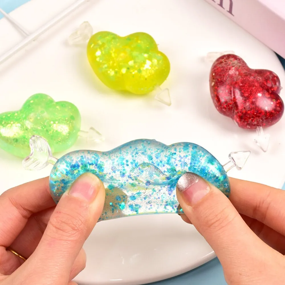 Aurora Maltose une flèche à presser paillettes coeur rebond lent Fidget jouet pour enfants adultes soulagement du Stress jeu sensoriel cadeau