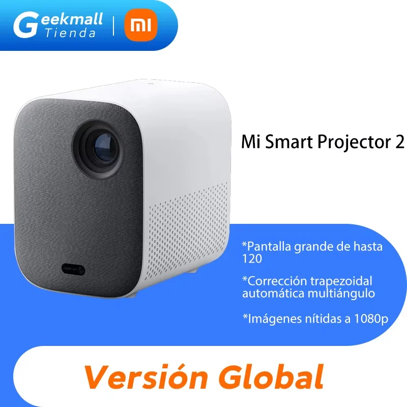 Global Version Mi Smart Projector 2 Multi-Angle Auto-Keystone Correction Clear 1080p Images Certified Android TV