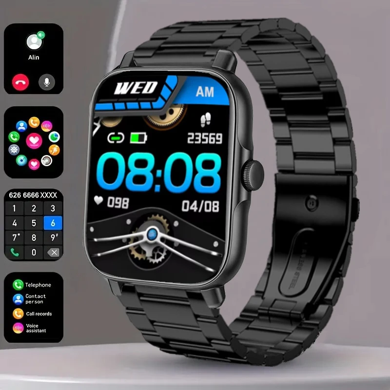 

Smartwatch hombre 2024, Bluetooth, кнопка вращения, DIY циферблаты, reloj inteligente, 6,5 мм, тонкие спортивные умные часы для мужчин и женщин