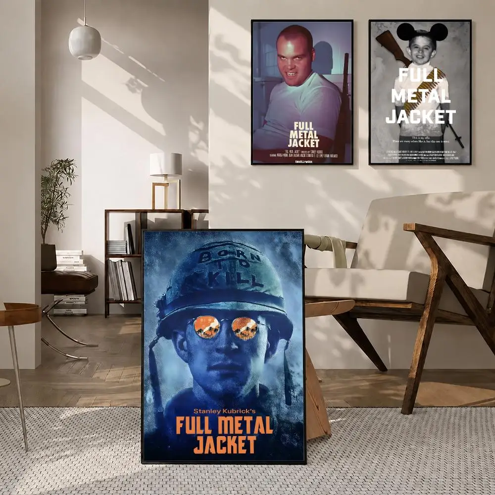 Movie Full Metal Jacket Poster High-definition  stickers, suitable for bedroom, living room, home decoration