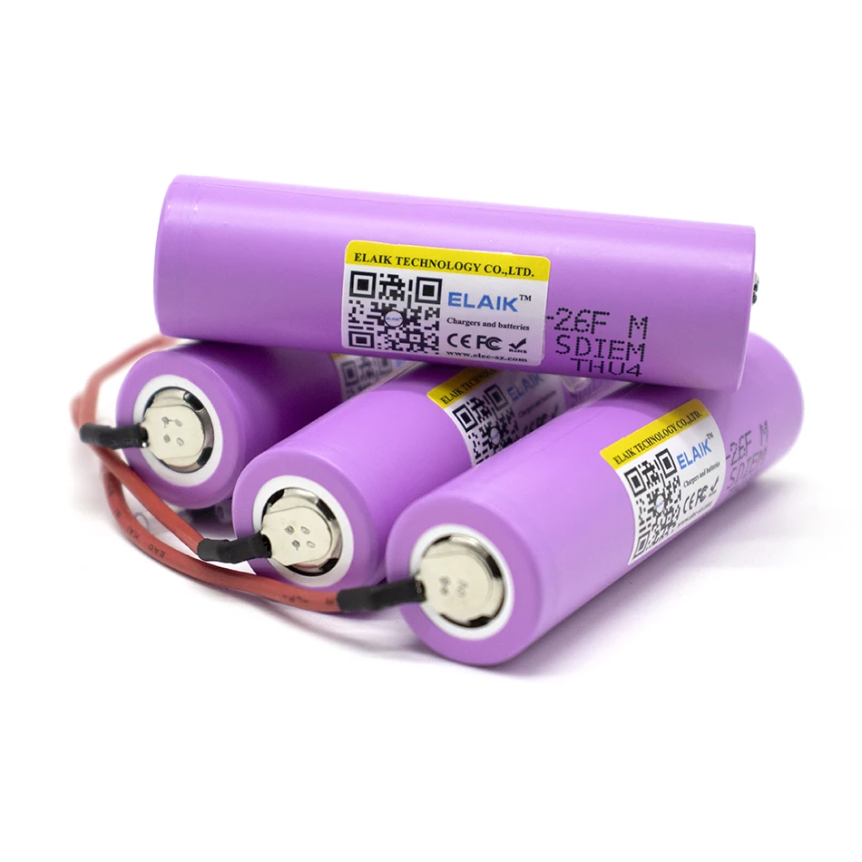 ICR18650 3.7V 2600mAh rechargeable lithium-ion battery Stable performance Strong light flashlight battery pack 26F- Wiring