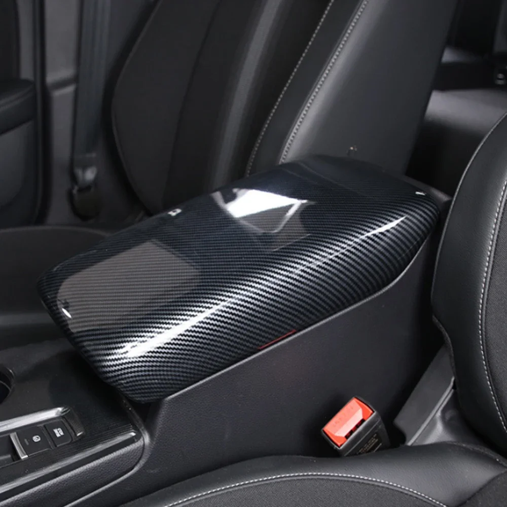 

New Carbon Fiber ABS Car Styling For Honda Civic 11th 2022 Central Console Armrest Storage Box Container Cover Trim Molding