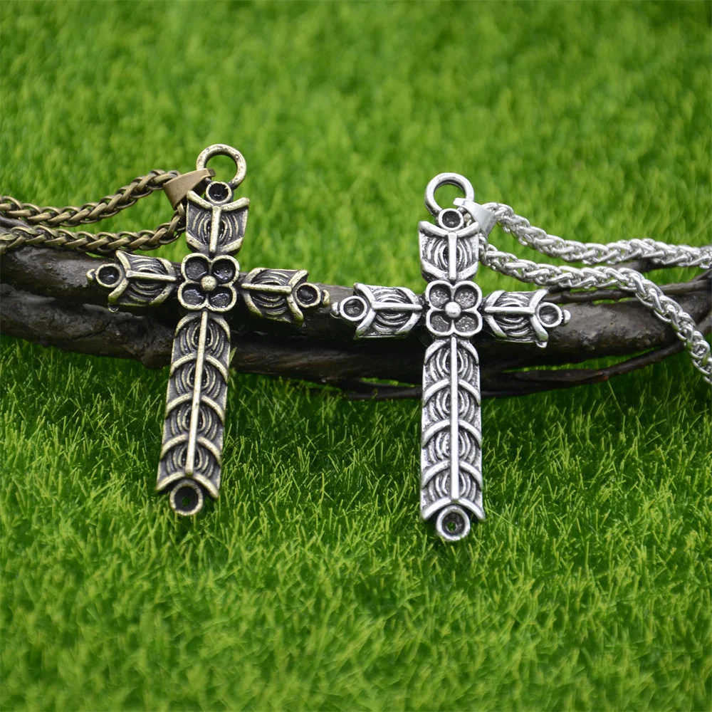 Nostalgia Norse Viking Athelstan\'s Cross Pendant Ragnar Amulet Talisman Necklace Men Women Jewellery