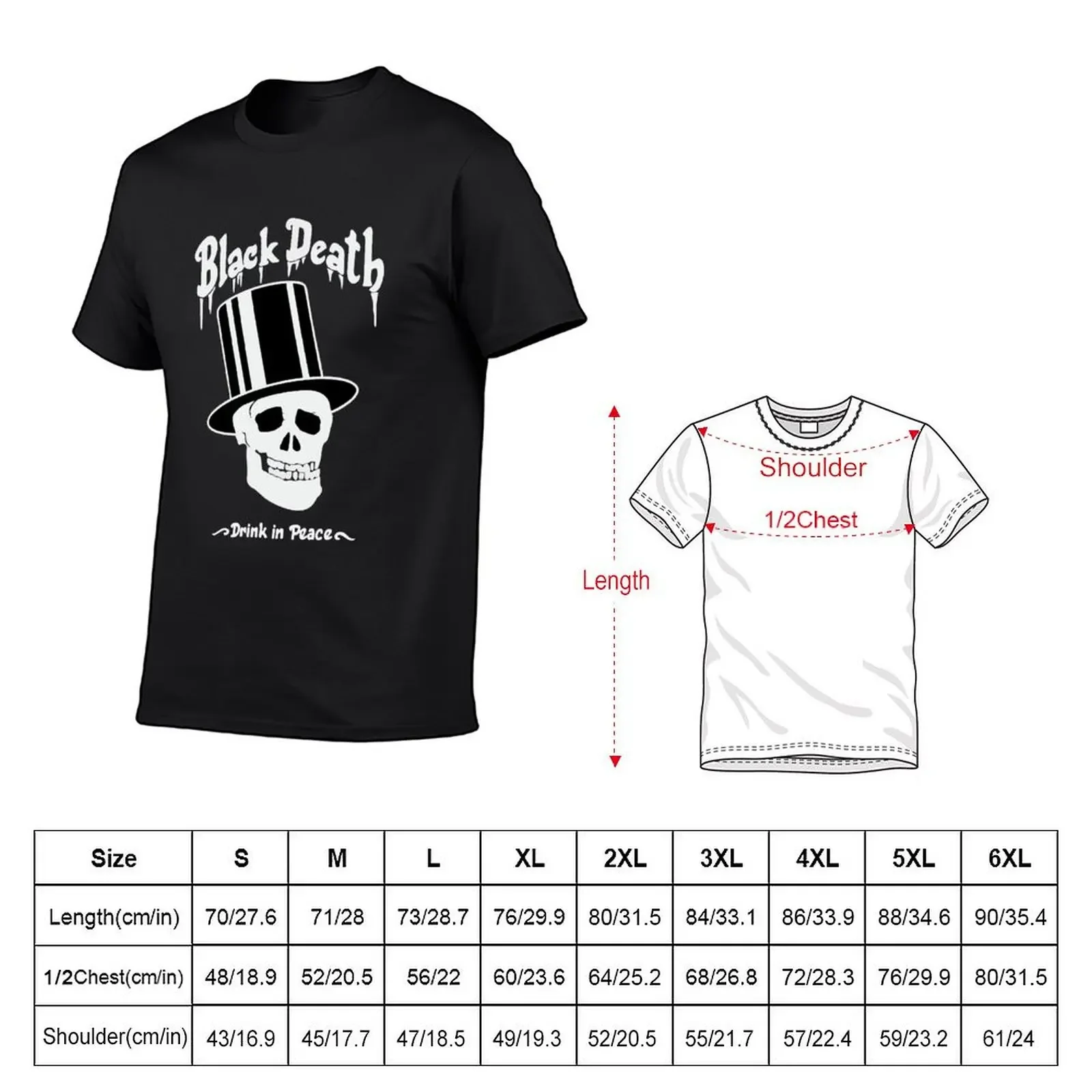 Black Death Vodka Logo T-Shirt oversizeds shirts graphic tee animal prinfor boys sublime Men's clothing
