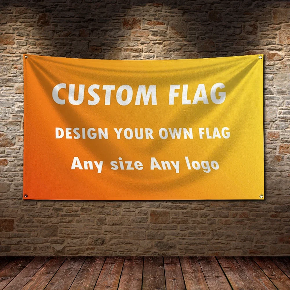 3x5 Ft Professional Custom Car Motorcycle Team or Conpany Logo Flag Polyester Printed Decoration Banner Tapestry Banner