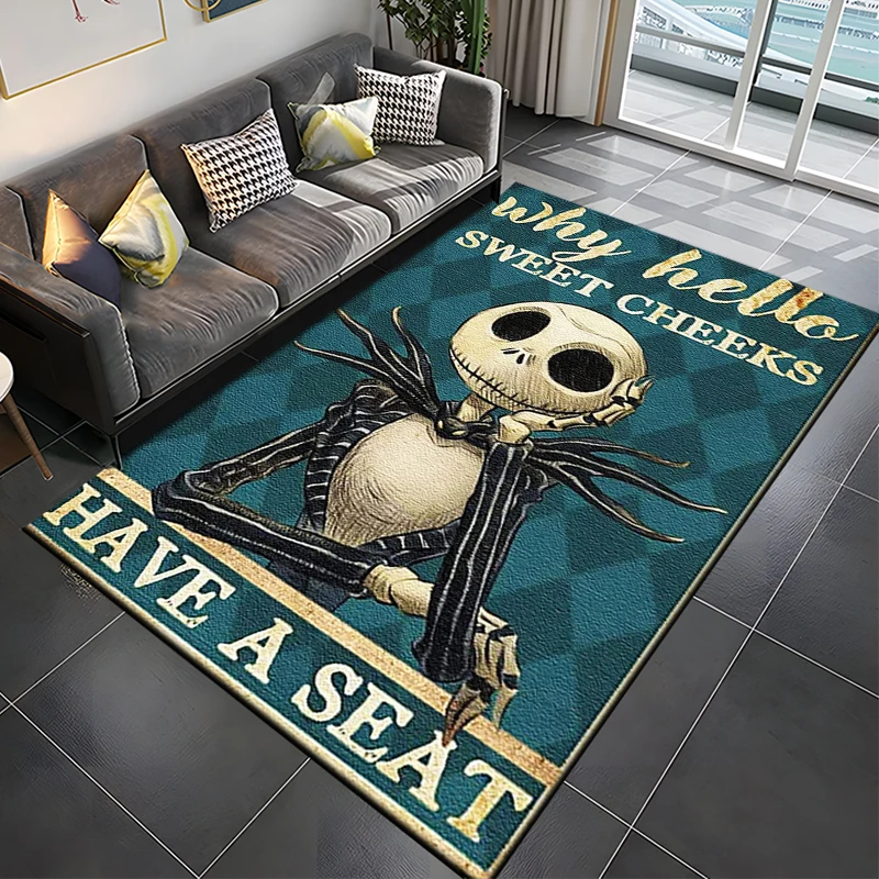 Disney Nightmare Before Christmas Large Area Rug Carpet for Living Room Bedroom Sofa Home Kids Decor Floor Anti-Slip Mats MINISO