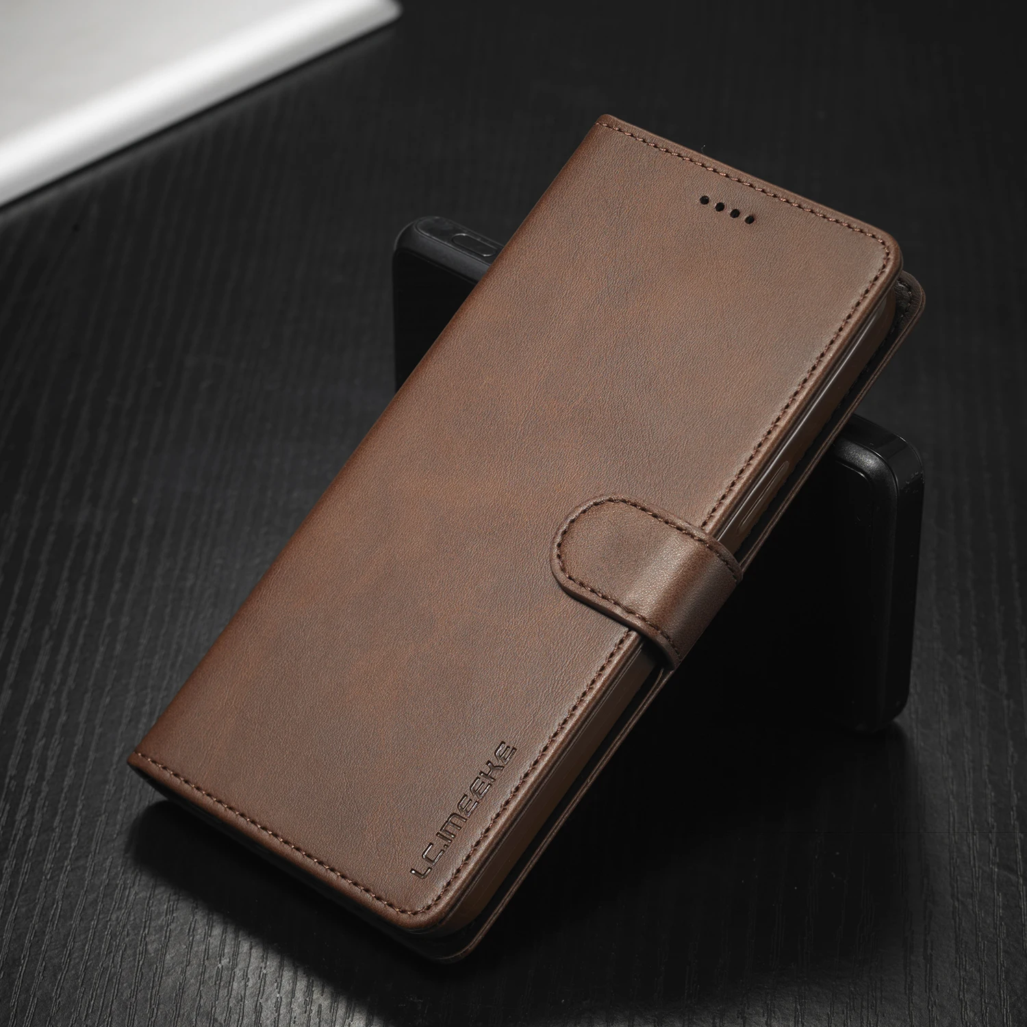 Flip lederen portemonnee-hoesje voor iPhone 17 16 15 14 13 12 11 Pro Max XS XR 8 Plus SE Mini 16E Visitekaartje Slot Portemonnee Telefoon Cover
