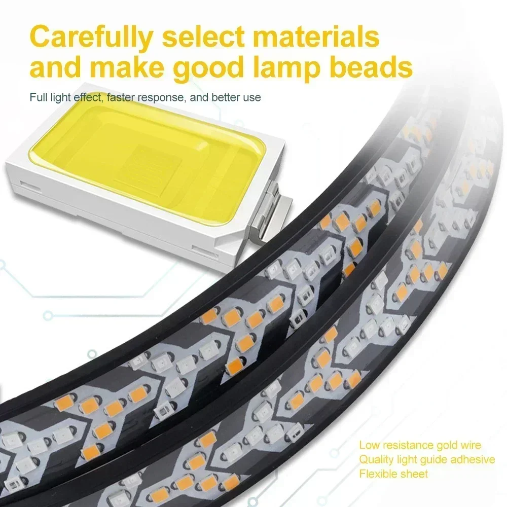 

Новейший автомобильный тормозной сигнал поворота 12 В, багажник, внедорожник, автофургон, гибкая светодиодная лента, задние фонари заднего хода для Jeep Container, грузовой пикап