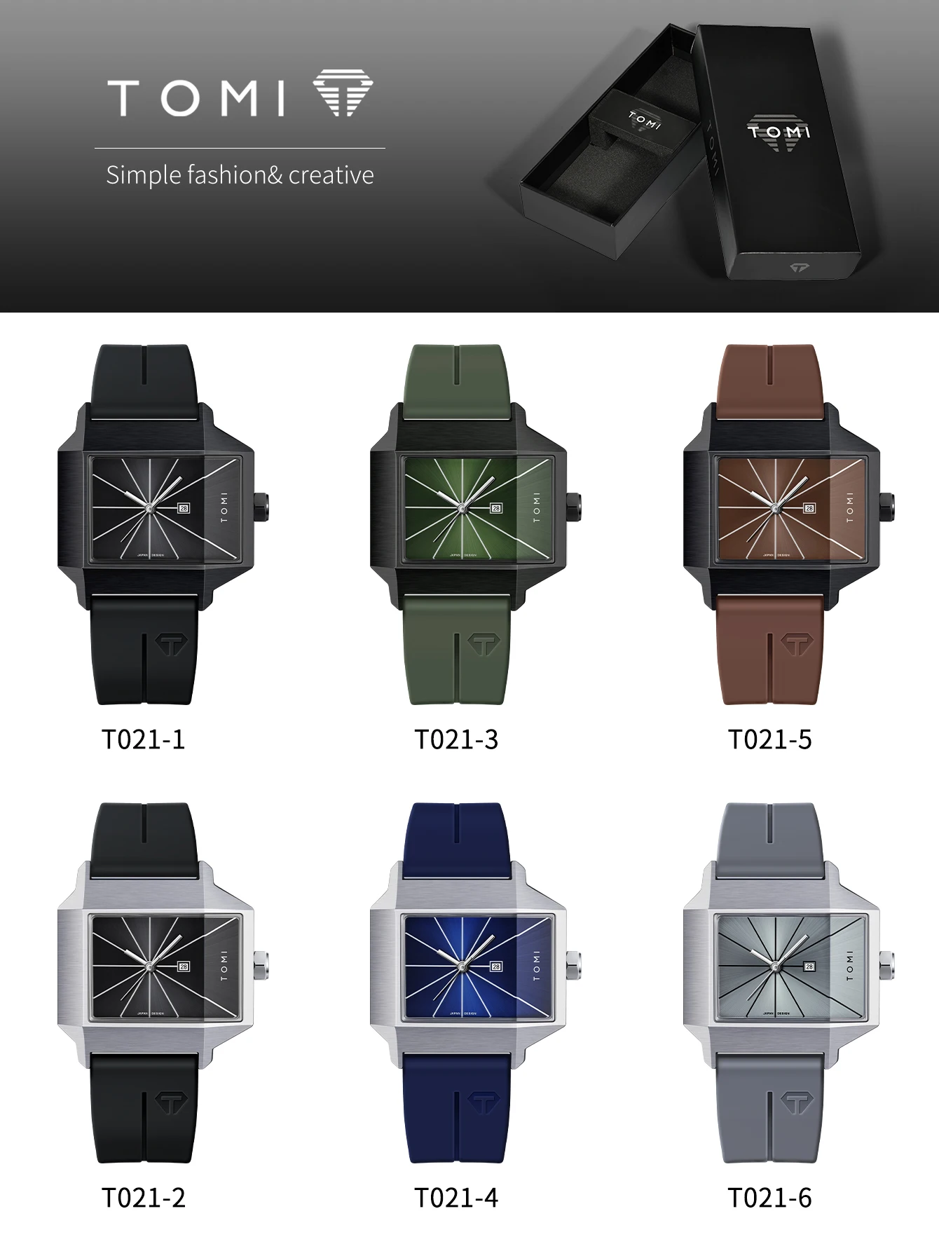 TOMI Schlichte Herrenuhr mit neuem Kalender, Quarz-Business-Mode-Armbanduhr, strukturiertes Herren-Geschenk – Detail 1