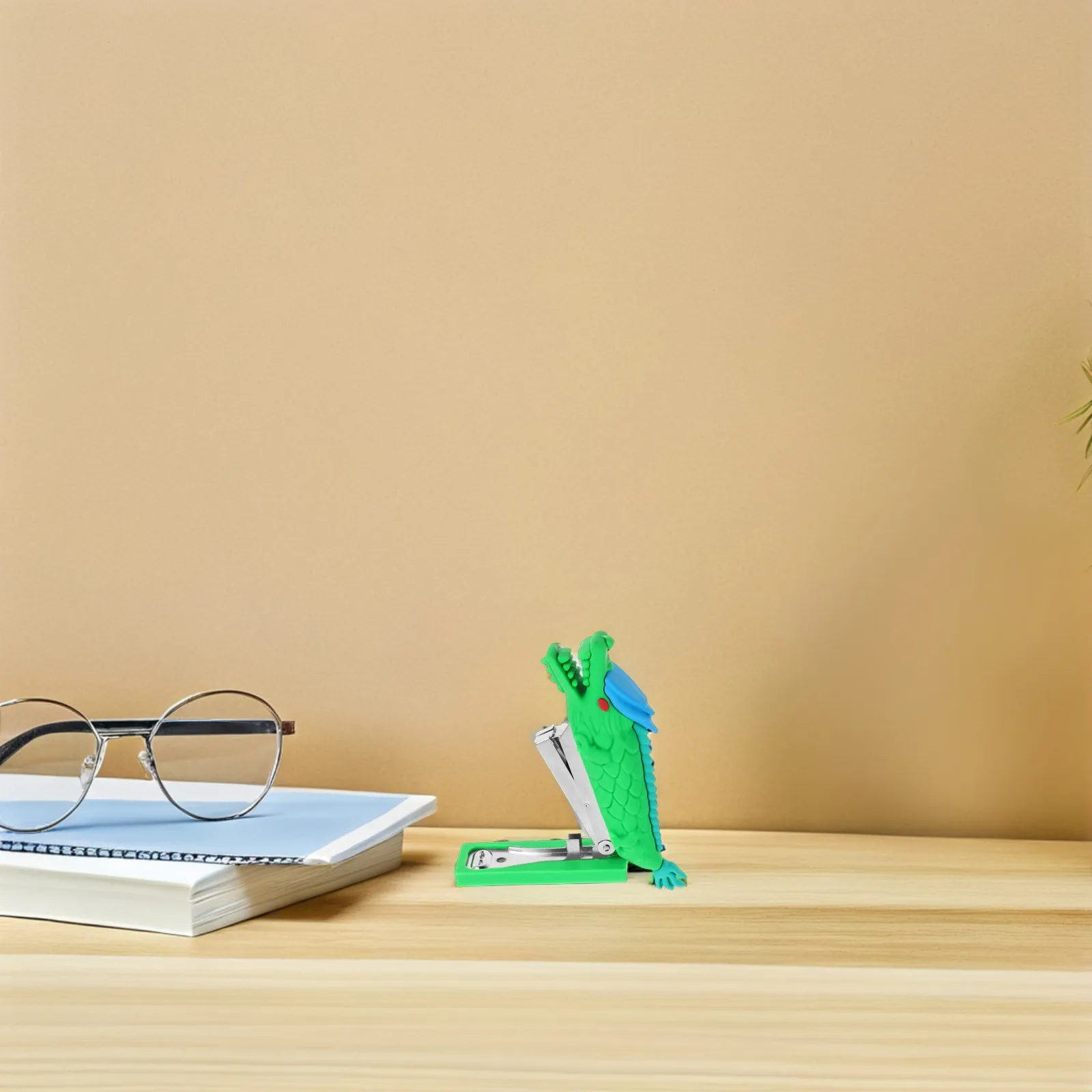 Kawaii Dragon Mini Stapler Cute Compact Desktop Stapler for Office Study Desk Home Portable Manual Stationery Supplies