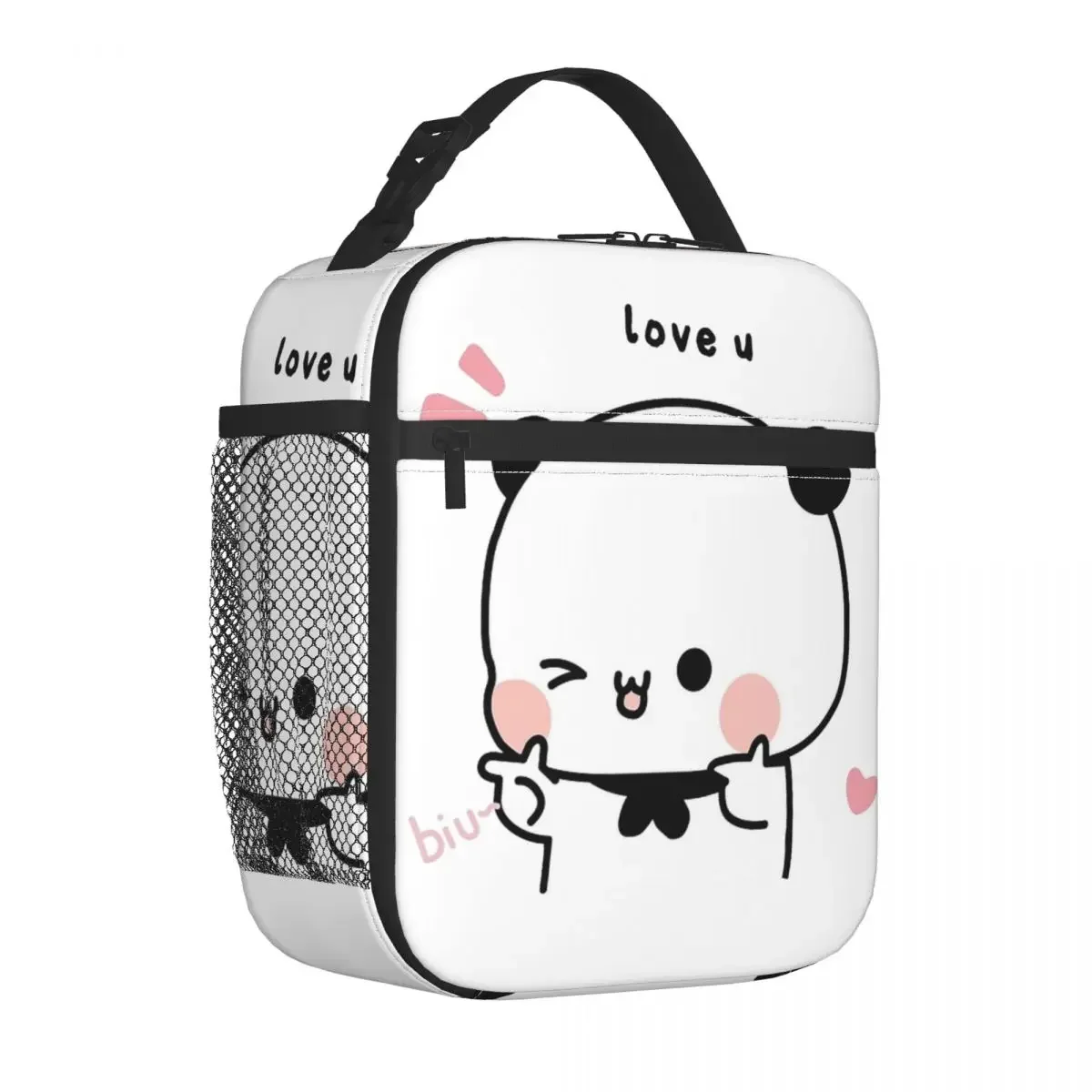 Bear Panda Dudu Finger Guns Love Insulated Lunch Bags Thermal Bag Meal Container Large Tote Lunch Box Girl Boy Office Picnic